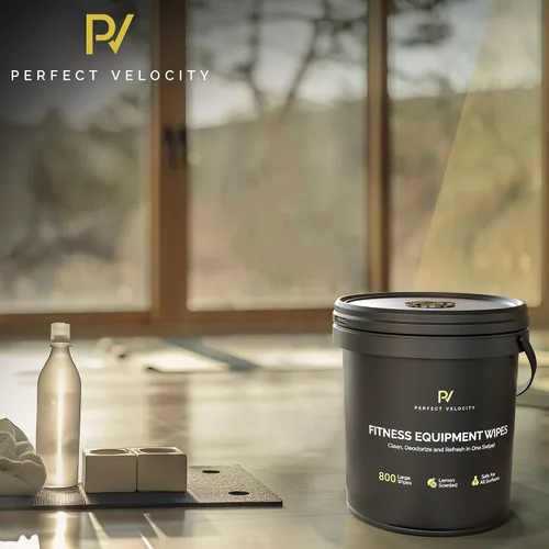 Vista 6 de Toallitas para equipos de fitness con dispensador de cubo reutilizable, 800 toallitas húmedas prehumedecidas con aroma a limón multisuperficie
