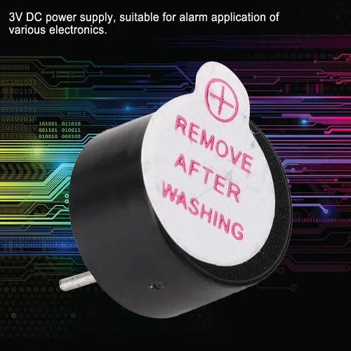 Vista 8 de 10 unids DC 3 V activa zumbador alarma electromagnética zumbadores piezoeléctricos activa alarma sonda industrial 0.354x0.236 in/0.354x0.217 in