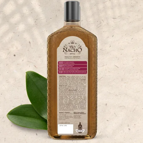 Vista 9 de TIO NACHO Shampoo Ginseng con Jalea Real - Reduce la caída del cabello 14 Onzas Líquidas