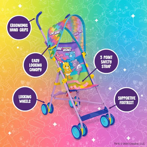 Vista 2 de Cochecito de bebé ligero y compacto para viajes de Care Bears
