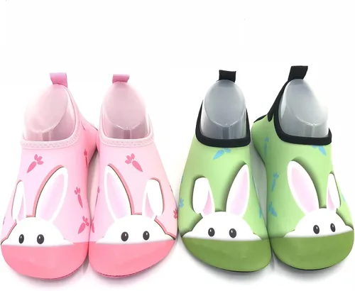 Vista 3 de Zapatos de agua para niños y niñas, calcetines de agua de secado rápido, descalzos antideslizantes (bebépequeño (verde, 4-4.5 años)