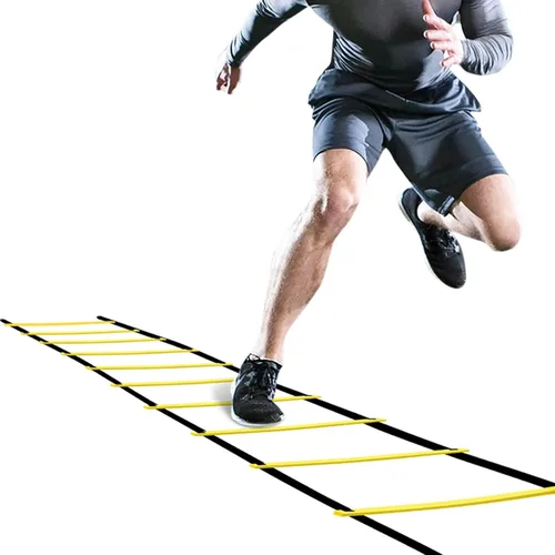 Vista 11 de GHB Pro Agility Ladder Agility Training Ladder Speed 12 Rung 20ft with Carrying Bag Verde