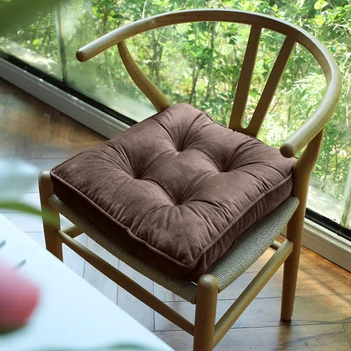 Vista 13 de vctops Almohadillas de Silla de Terciopelo Suave con Lazos Cómodo Cojín de Asiento Sólido para Sillas de Comedor, Sillas de Oficina, Pisos de Madera