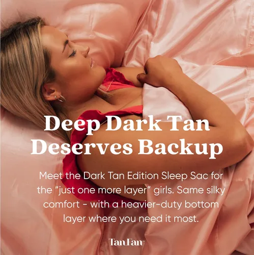 Vista 3 de Saco de dormir para bronceador oscuro Tan Fan: mantén las sábanas limpias de manchas oscuras, 100% poliéster, parte inferior más gruesa y superior