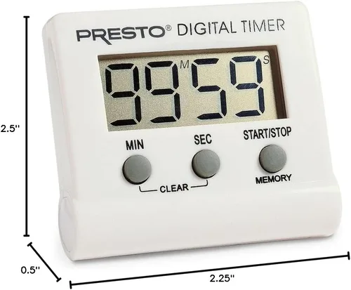 Vista 6 de Presto 04213 Temporizador digital electrónico, blanco