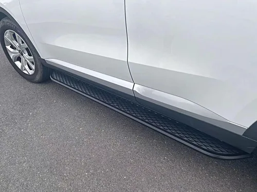 Vista 5 de Se adapta a Nissan Rogue X-Trail 2014-2020 doble cabina carriles laterales estribos barras Nerf (con soportes)