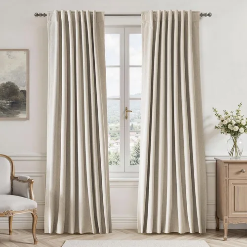 Vista 70 de UHITECH Short Blackout Curtains for Bedroom 24 Inch Long 2 Panels, Beige