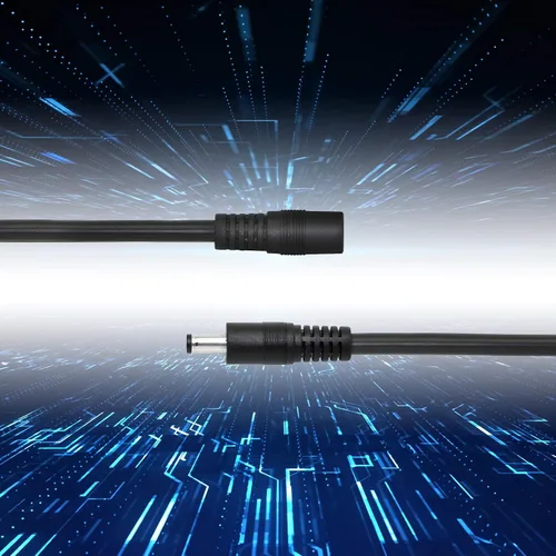 Vista 5 de GINTOOYUN Cable de extensión de alimentación CC, cable adaptador de corriente macho a hembra de 0.217 in x 0.083 in, cable resistente de 3 pies y 18