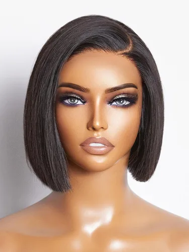 Vista 51 de LUVME HAIR Pelucas de cabello humano rizado sin pegamento de 6 pulgadas, precortadas, indetectable, HD, encaje Bob, peluca corta y rizada con ondas
