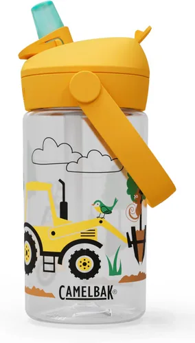 Vista 14 de CamelBak Thrive Kids - Válvula de mordida con popote para niños, botella de agua Tritan Renew Airplane Bandits, 14 onzas Easy Drinking Kids Can
