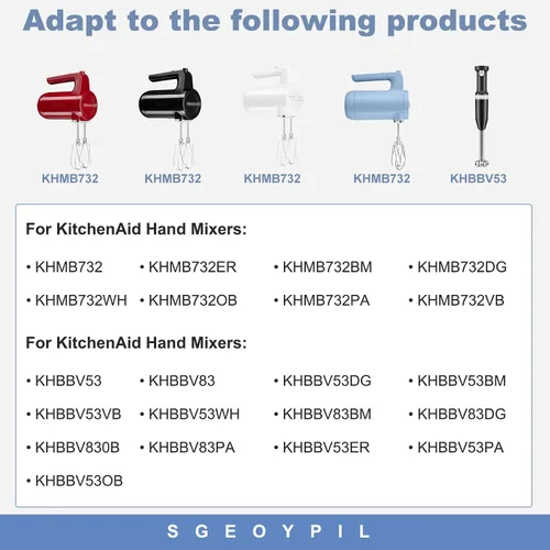 Vista 2 de Cargador compatible con la ayuda de cocina Mezclador KHMB732 KHBBV53 KHBBV83 Serie Reemplazo Inalámbrico 7 Velocidad Mezclador de mano KHMB732BM