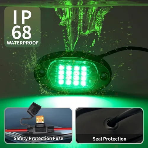 Vista 5 de 1 Cápsula de Repuesto para Cápsula Dañada para Luces de Roca LED RGB Segmentadas de 12v Luz Inferior Multicolor Impermeable de Neón para Jeep
