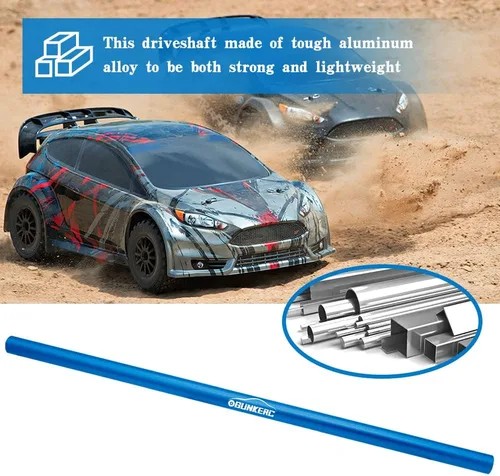 Vista 5 de Eje de transmisión de aleación de aluminio RC Actualización perfecta para el eje de transmisión central Traxxas 4X4 (azul) Center Driveshaft