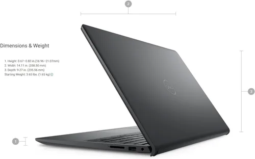 Vista 3 de DELL Laptop de negocios Inspiron 15 3520, FHD de 15.6 pulgadas (1920 x 1080p), Intel i3-1215U hasta 4.40GHz (Beats N4020), 12G, 512G SSD, Windows 11