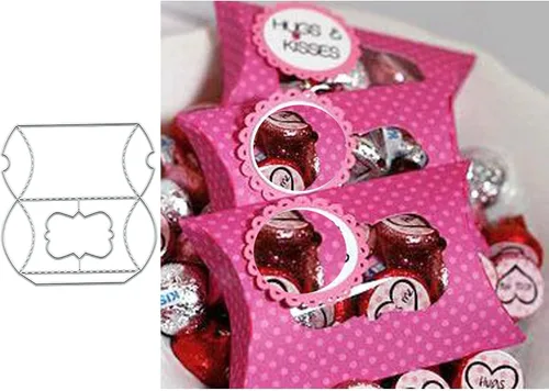 Vista 3 de Suds&WH Caja de chocolate de caramelo troquelada de metal, troquelada de regalo de boda, plantillas cortadas, álbumes de recortes, álbum de fotos