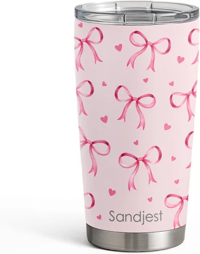 Vista 25 de SANDJEST Vaso de baloncesto con aislamiento de acero inoxidable de 20 onzas, taza de café de viaje, vasos deportivos, regalos para amantes