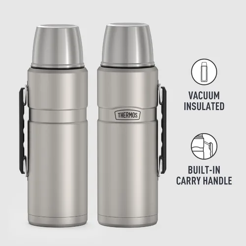 Vista 2 de THERMOS Stainless King - Botella de bebida aislada al vacío, 68 onzas, acero mate (paquete de 4)