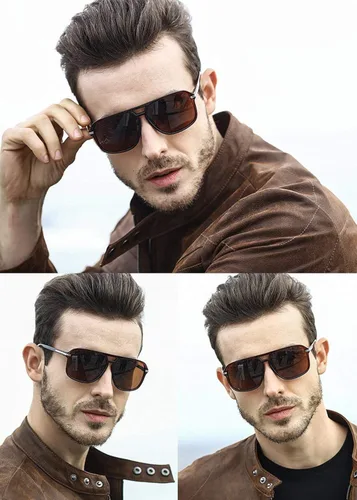 Vista 2 de Heptagram Goggle Hot Retro Aviator Polarized Classic Driving Men Sunglasses