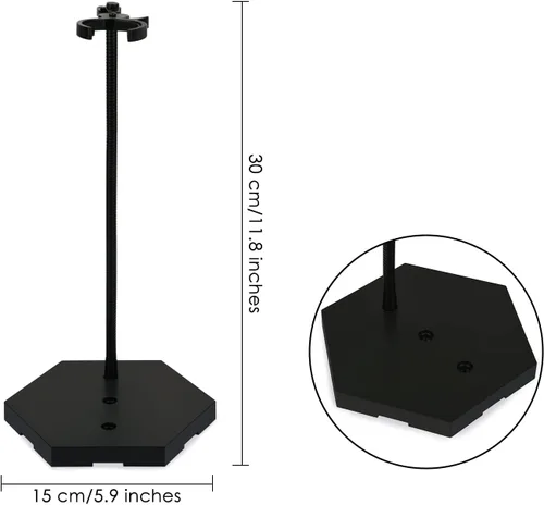 Vista 2 de DS. DISTINCTIVE STYLE Soporte de figura de acción Soporte de juguete de metal conectable de 12 pulgadas para figuras de escala 1/6 y 1/9