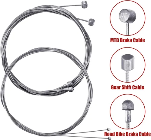 Vista 2 de Boao Kit universal de cable de freno de bicicleta Juego de carcasa de cable Negro