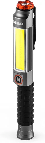 Vista 6 de NEBO Linterna de bolsillo Mini Larry 500 500 lúmenes, 2 modos de luz, luz de trabajo COB compacta y recargable y mini linterna, base magnética