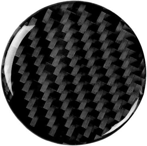 Vista 3 de Blazeray Accesorios interiores de fibra de carbono, cubierta decorativa, ajuste adhesivo para Audi A4 B9 2017-2019 (cubierta de perilla central)