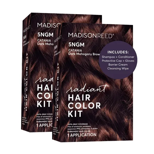 Vista 88 de Madison Reed - Kit de tinte radiante para el cabello, tinte permanente para el cabello, 100 % cobertura de canas, sin amoníaco, negro Parma 2.5NNN