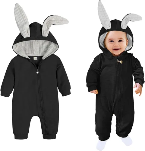 Vista 7 de AGQT Baby Bunny Costume Infant Girl Boy Easter Halloween Outfit Size 0-24M 7108a# Blanco -1pcs