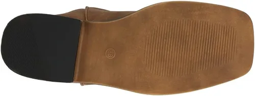 Vista 5 de J's.o.l.e Botas vaqueras de punta cuadrada occidental para mujer, a media pantorrilla