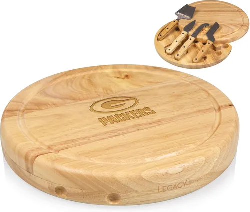Vista 20 de PICNIC TIME NFL Circo Juego de Tabla de Quesos y Cuchillos - Juego de Tabla de Charcutería - Tabla de Cortar de Madera