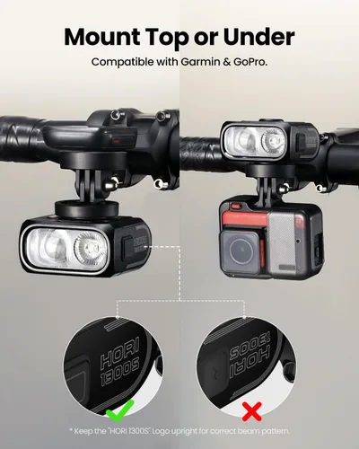 Vista 5 de Magicshine HORI1300S & SEEMEE 150 MAG Luces de Bicicleta Delanteras y Traseras, Control FTR LightSync de Un Toque, Luz Delantera de 1300LM y Luz