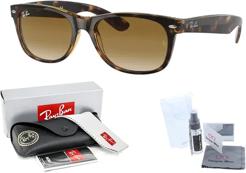 Vista 2 de Ray-Ban RB2132 NEW WAYFARER - Gafas de sol para hombres y mujeres + paquete con kit de cuidado de gafas de cortesía de diseñador iWear