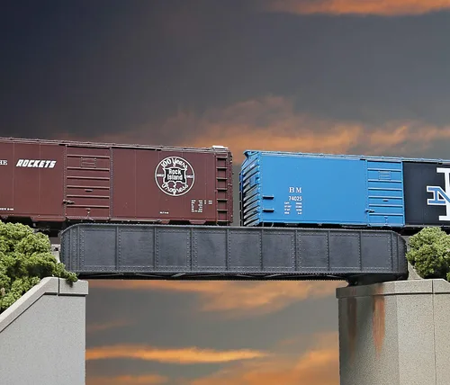 Vista 10 de Walthers Cornerstone Puente de ferrocarril de doble vía Pilar concreto pkg(2) 933-4553 HO Escala Modelo Ferrocarril - Kit de estructura