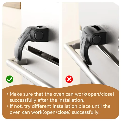 Vista 4 de EUDEMON 1 paquete de cerradura para horno, cerradura de puerta de horno a prueba de bebés, cerradura frontal de horno de seguridad para niños, fácil