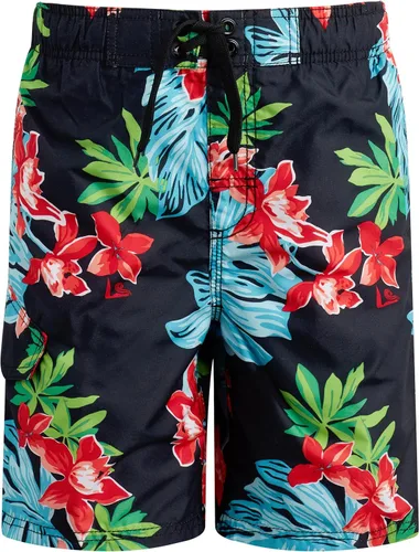 Vista 18 de Kanu Surf Boys' Tahiti Boys Swim Trunks with UPF 50+ Sun Protection-Quick Dry Boys Swimsuit Baja Azul Marino/Verde