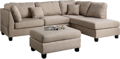 Vista 15 de Poundex Sofás tapizados/seccionales/sillones, gris