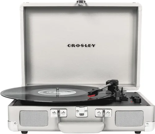 Vista 26 de Crosley CR8005F-AC Cruiser Plus - Tocadiscos vintage de 3 velocidades con Bluetooth, tipo maletín, reproductor de discos de vinilo, tablero