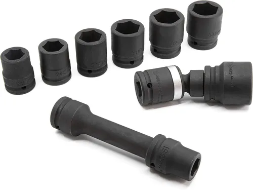 Vista 4 de Genius Tools Juego de dados de impacto métrico Dr. de 10 piezas 3/4" CM-610M