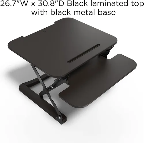 Vista 3 de Union & Scale Staples Flexfit - Elevador de escritorio ajustable de 27 pulgadas, negro, paquete de 2 (UN44901-CCVS)