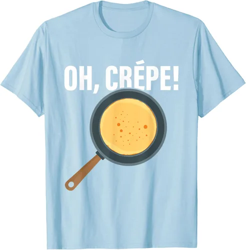 Vista 37 de Divertido juego de palabras "Oh, Crepe!" para crepes y pasteleros, Negro