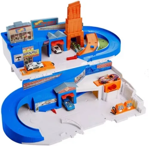 Vista 3 de Hot Wheels Flying Customs Sto & Go, Track Set