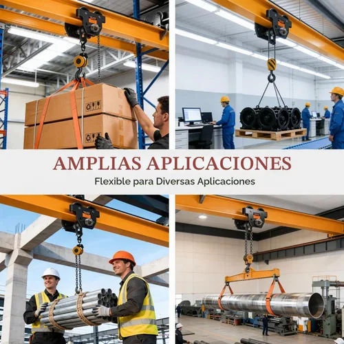 Vista 6 de I Beam Trolley 3 Ton Manual Ajustable