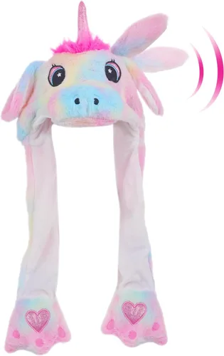 Vista 9 de CICITOYWO Sombrero de Animal de Peluche Divertido con Orejas en Movimiento, Gorra Saltarina Linda, Unisex, Regalo para Niños y Adultos, Fiesta