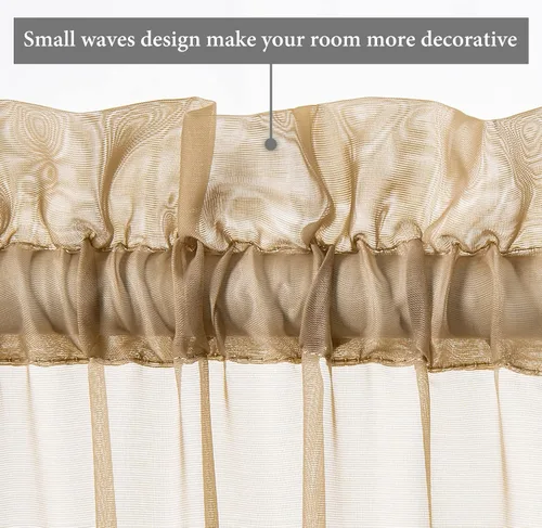 Vista 38 de MIULEE Cortinas Transparentes Laterales para Puerta Francesa con Filtrado de Luz, Tratamiento de Ventana, 2 Paneles de 25 x 40 Pulgadas con Beige