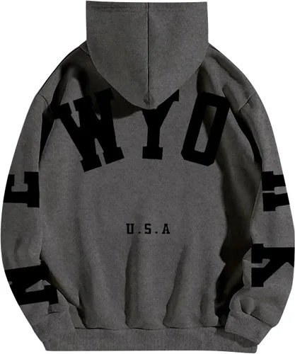 Vista 2 de Tintwwg Sudadera con capucha de manga larga con estampado de Nueva York para mujer, para otoño e invierno, casual, ligera