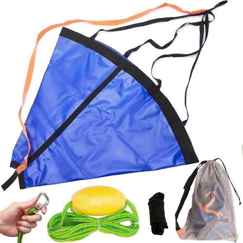 Vista 10 de Calcetín de deriva para lancha de pesca, bolsa de control de deriva de ancla de mar para kayak, canoa, pontón y botes de arrastre, paracaídas