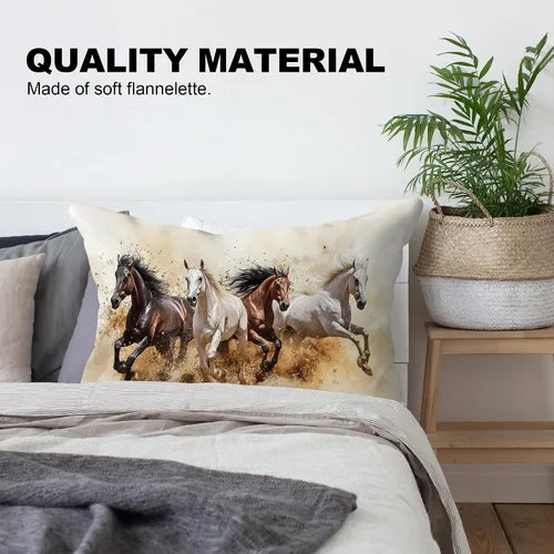 Vista 3 de Fundas de almohada de 12 x 20 pulgadas, regalos para amantes de los caballos, fundas de almohada lumbares decorativas para el hogar, sala de estar