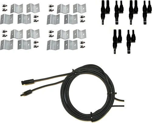 Vista 5 de WindyNation Kit de panel solar monocristalino de 400 vatios con controlador de carga solar TrakMax MPPT 40A + kit de medidor remoto