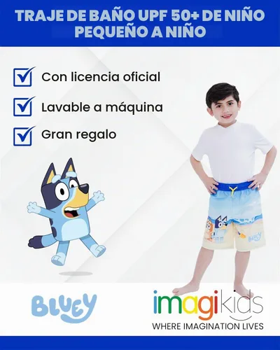 Vista 2 de Bluey Traje de baño Bingo UPF 50+ para niños pequeños (2T - 7-8)