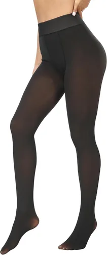 Vista 12 de NORMOV - Leggings con forro de vellón cálido para mujer, de invierno, mallas gruesas, de terciopelo, térmicas